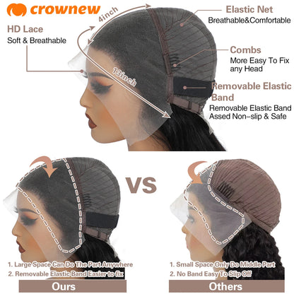 4C kinky Edges Wig Natural Hairline Straight Human Hair Wigs 13x4 HD Lace Frontal Wig Glueless Wigs Human Hair Curly Edges Hair