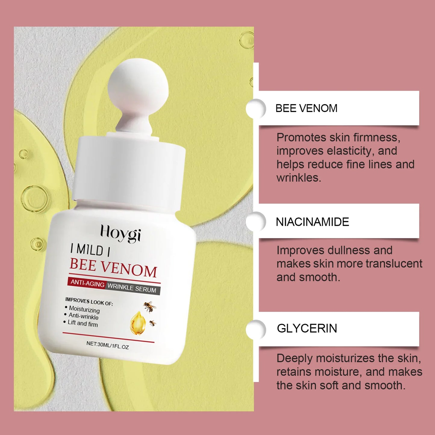 Facial Serum: Daily Serum for Moisturizing, Enhancing Skin Condition, Firming Skin & Boosting Youthful Vitality