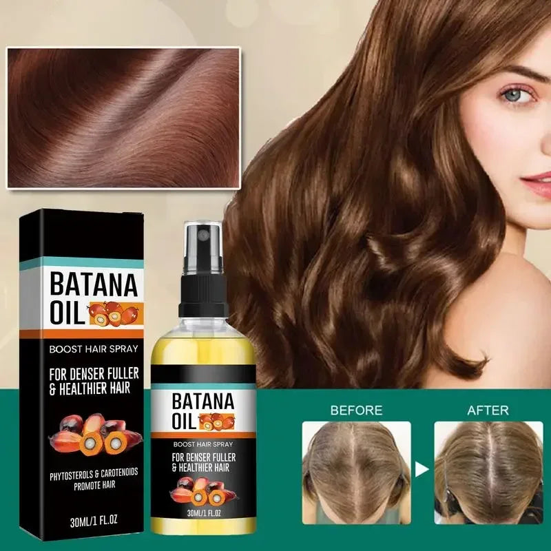 Batana Oil Spray Repairs Baldness Strengthens Hair Natural Nourishment Hereditary Loss Treatment,Moisturizes Scalp All Genders