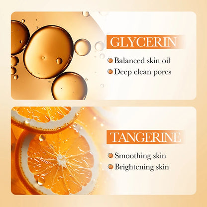 SAODER Fruits orange Facial Cleanser Face Wash Foam Massasge Cleansing Mossee Moisturizing Skin Care Products