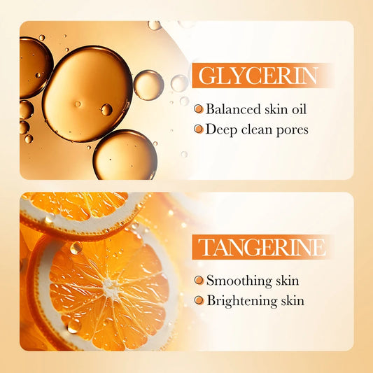 SAODER Fruits orange Facial Cleanser Face Wash Foam Massasge Cleansing Mossee Moisturizing Skin Care Products