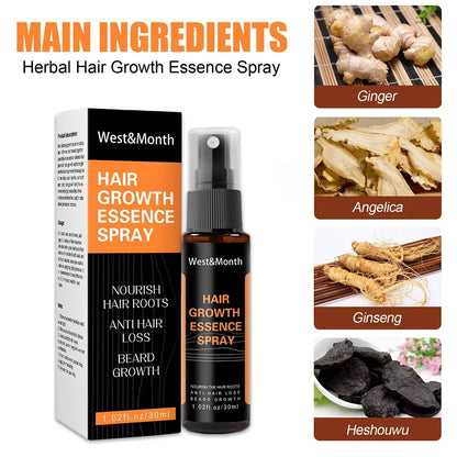 Fast Hair Growth for Men Beard Growth Kit Hair Oil Care Ginger Anti Hair Loss Scalp Treatment Grow Serum Products Beauty Health