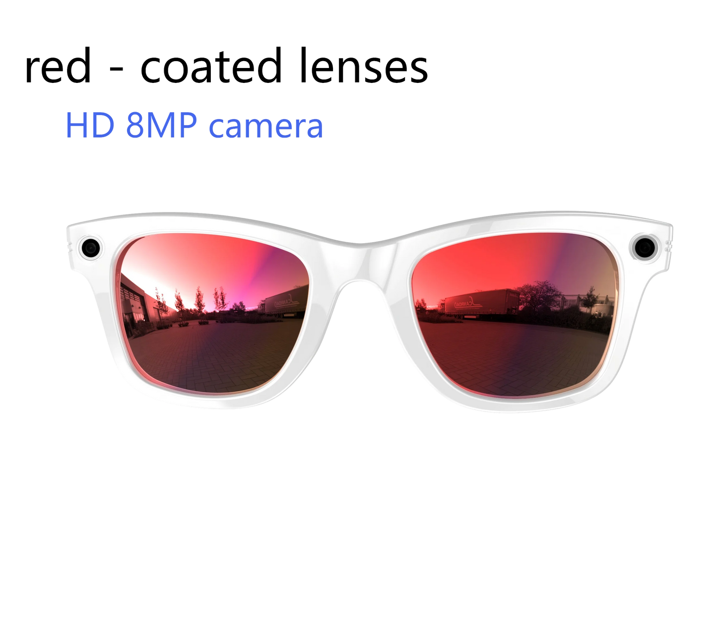 New Camera Glasses 800w Pixel 4K UHD Camera Recording Noise Reduction Ai Recognition Translation Anti Blue Light Smart Glasses