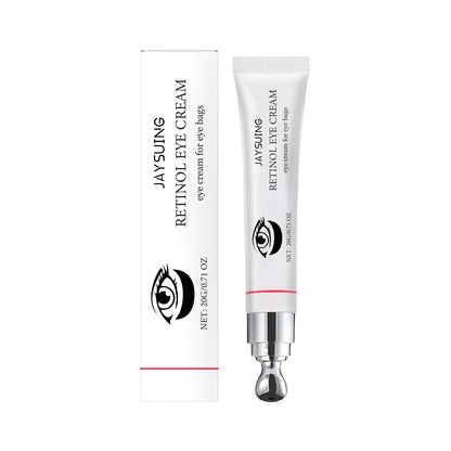 Jaysuing Retinol Roller Eye Cream Reduce Eyes Puffiness Moisturizing Care Cream Brightening Firming Lifting Under the Eyes Cream