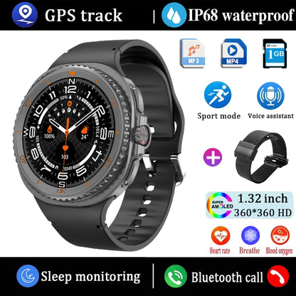 2025 New Watch8 Ultra Smart Watch Classic NFC Health Monitoring GPS Bluetooth Call 3ATM Waterproof HD Smartwatch For IOS Android