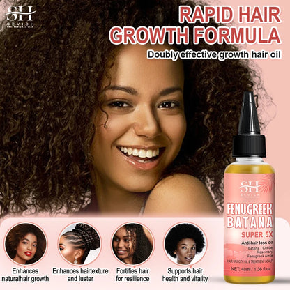 Natural Hair Growth Oil 100% Natural African Fast Regrowth Thicken Oils for Prevent Hair Loss Increase Hair Thickness Scalp Hair