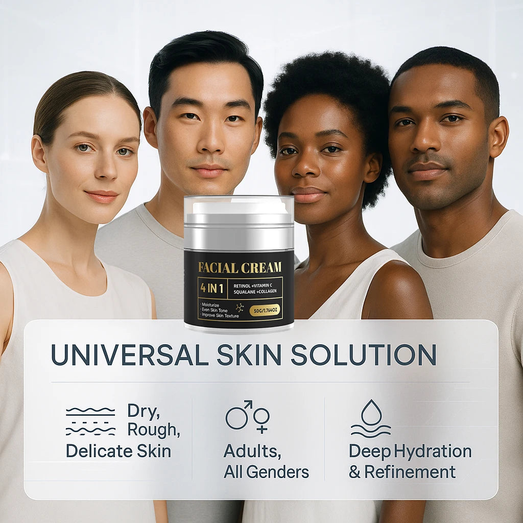 Progressive Refining Cream 50g - 4-in-1 Retinol + Vitamin C & Squalane to Enhance Radiance & Support Skin Deep Nourishment