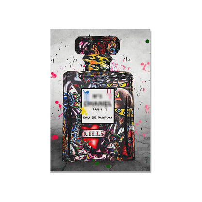 Abstract Street Graffiti Ink Style Perfume Stylized Wall Art Posters Home Room Decor Canvas Painting Mural Picture Print Artwork