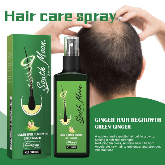 Hair Growth Spray Effective Nourishing Root Hair Thick Growth Liquid Anti Hair Loss Ginger Anti-fall Scalp Massage Care Spray