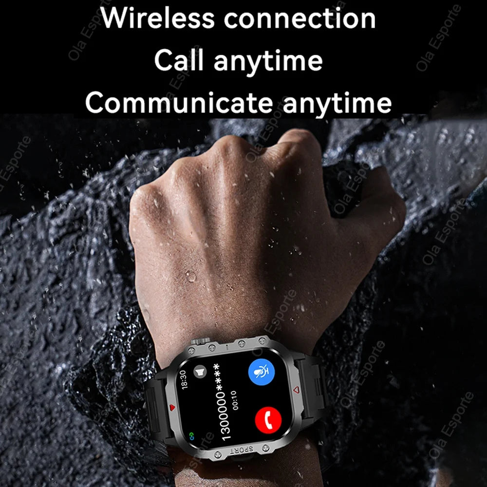 New Military GPS Smart Watch Men Flashlight Waterproof Outdoor Sport Tracker Bluetooth Call Smartwatch Man Women For Android IOS