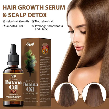 Batana Rosemary Mint Scalp Hair Strengthening Oil Biotin Essential Oils Nourishing Treatment Split End Dry For All Type HairCare
