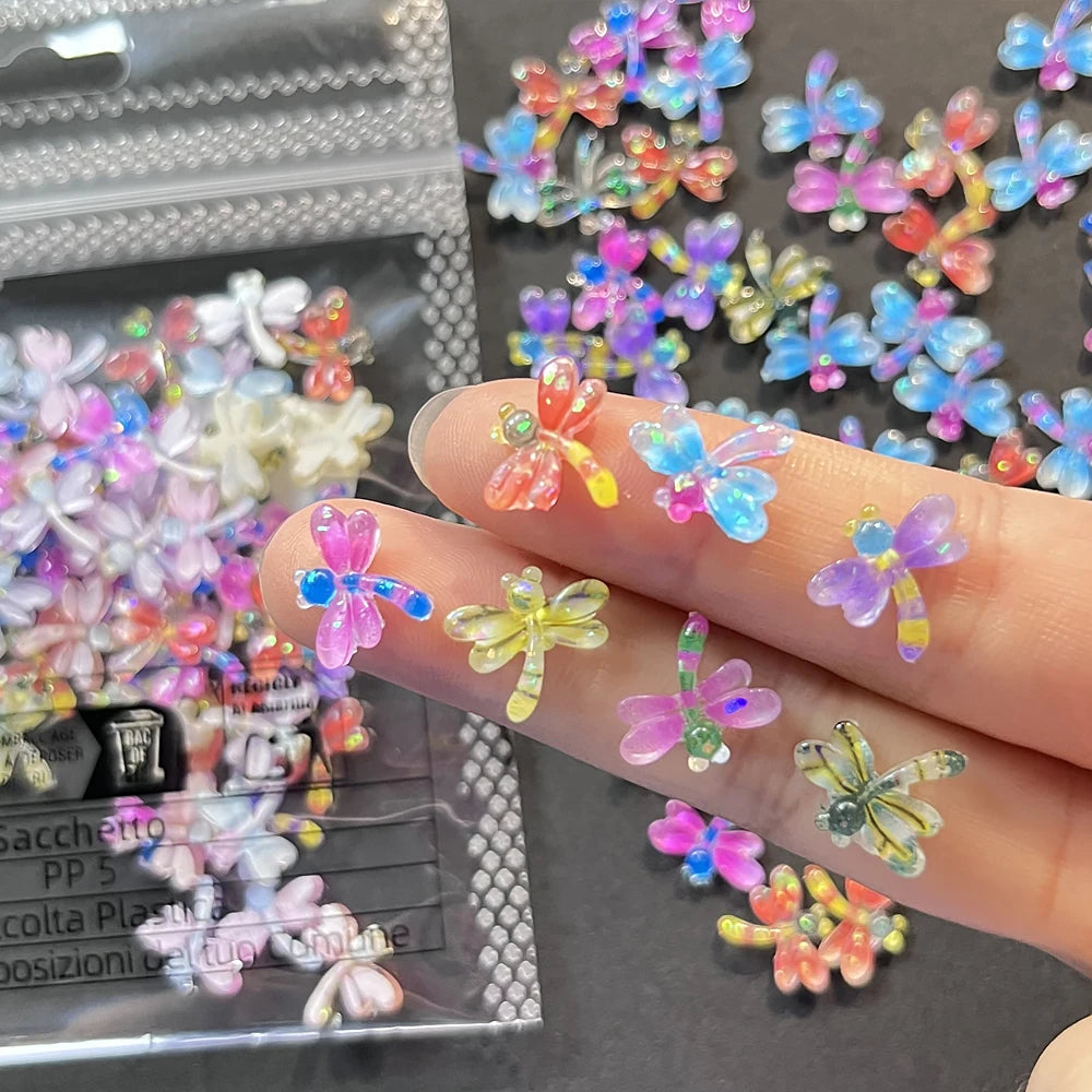 50pcs 3D Mini Cartoon Jelly Cat Paw Nail Art Charms Resin Mixed Luminous Effect Flatback Bear/Cat's Paw Manicure Hairwear Parts