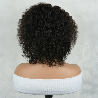 Water Wave Lace Frontal Wigs For Women 13x4 Glueless Short Curly Wig Pixie Cut Human Hair Wigs 250 Density Ready to Wear