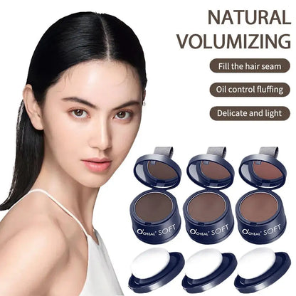 Hair Shadow Powder With Puff Quick Concealer Hairline Black/Dark Brown Waterproof Hair Shadow Hair Line Modified Powder