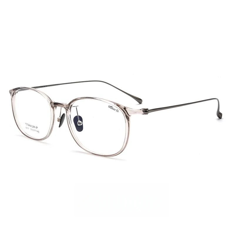 FIRADA Fashion Transparent Glasses Vintage Luxury Titanium Eyeglasses Ultra Light Prescription Eyewear Frame For Women L9111Y