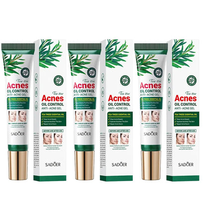 1/2/3pcs SADOER Tea Tree Acne Removing Cream Facial skincare Face Gel Creams Hydrating Moisturizing Facial Cream Skin Care
