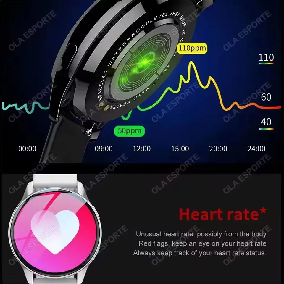 Men Women Health Smart Watch AMOLED Screen Voice Call Smartwatch All-day Heart Rate Monitoring Fashion Waterproof Sports Watches