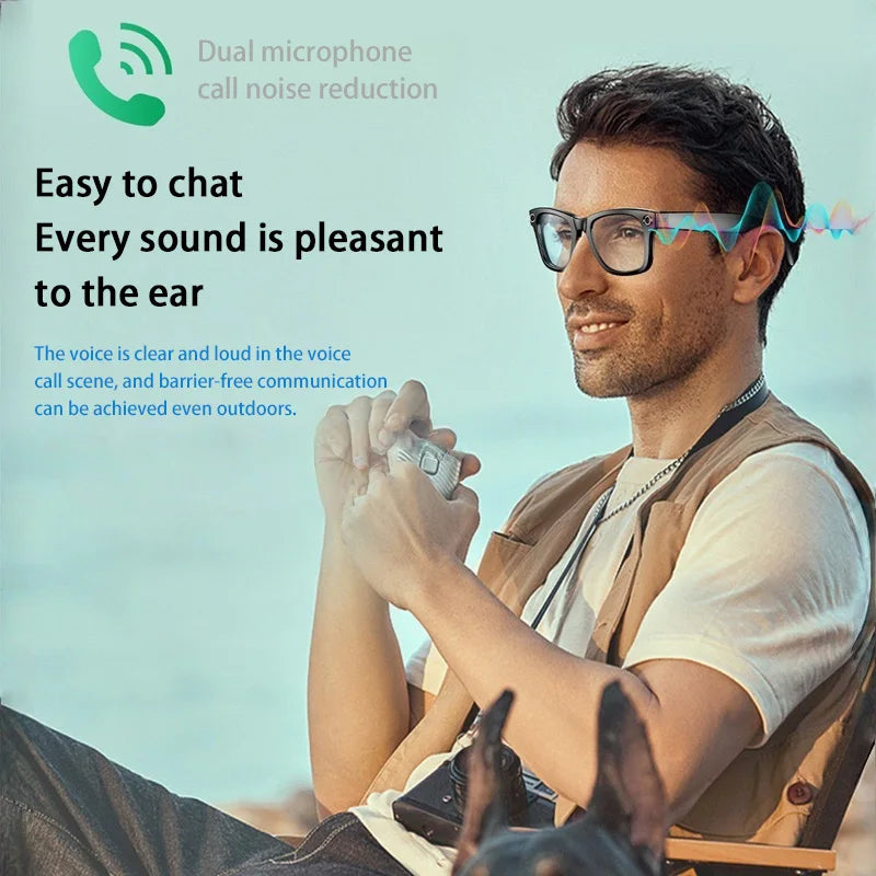 Xiaomi 4K 800W Pixel Smart Glasses AI Cam Recognition Photography Video Record Bluetooth Call Music Playback Voice Wake Up New