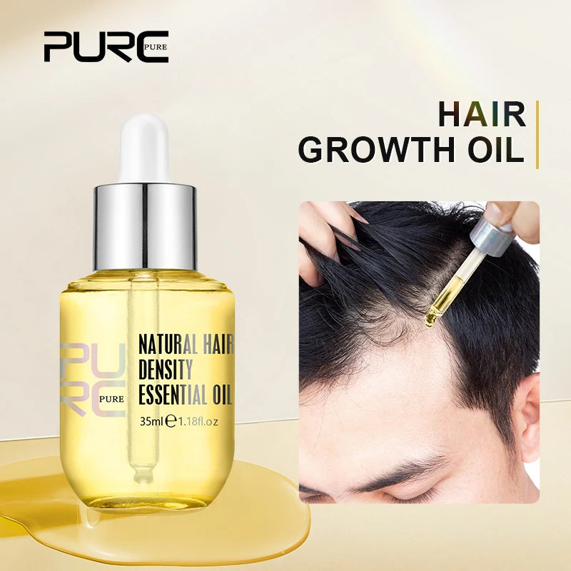 PURC Ginger Hair Growth Oil Hair Loss Treatment Fast Regrowth Serum Beauty Health Hair Growth Products for Men Women