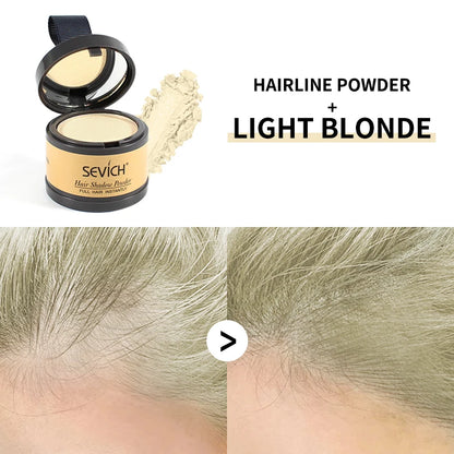 Sevich Waterproof Hair Line Powder 4g Natural Instant Hairline Shadow Powder Black Root Cover Up Forehead Hair Makeup Concealer