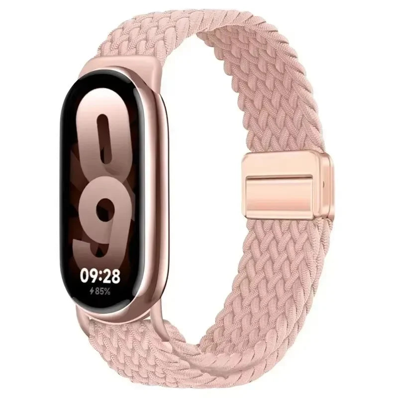 Adjustable Nylon Strap for Xiaomi Mi Band 10/9 Magnetic clasp bracelet Accessories for Xiaomi Mi Band 8/mi 9/10 Smart Watch Belt