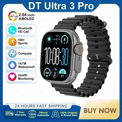 2025 New Original Watch DT Ultra 3 Pro Smart Watch Men Google map NFC GPS Tracker HD BT Call IP68 Waterproof smart watches Women