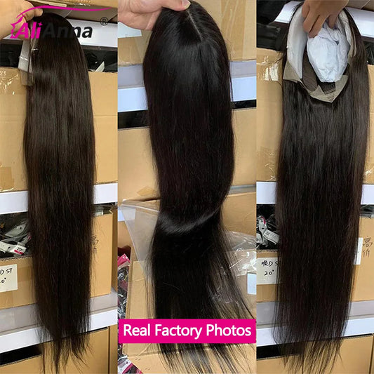 200 Density Straight Human Hair Wigs On Clearance Sale Transparent HD Lace Wig 13x6 Human Hair 30 Inch Brazilian Raw Hair Wig
