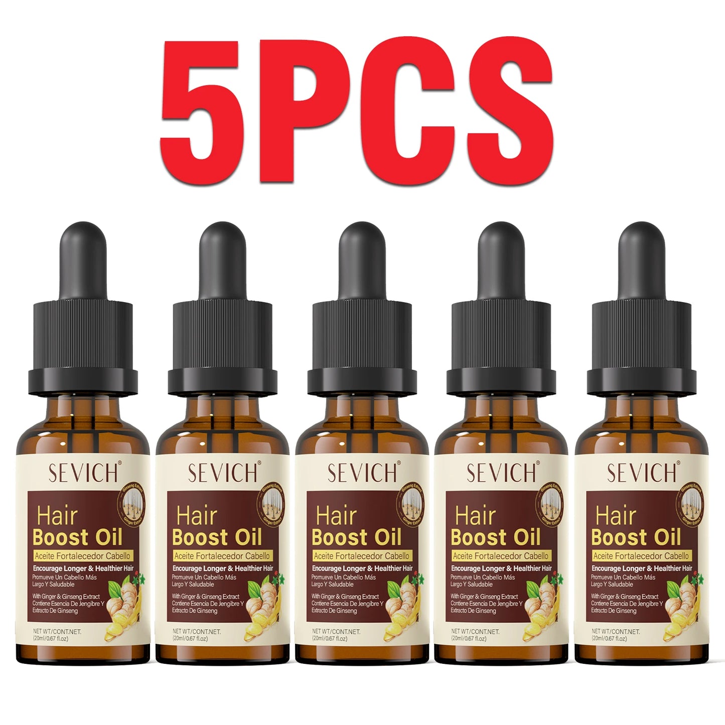 SEVICH Ginger Hair Growth Oil Fast Hair Regrowth Oil Anti Hair Loss Scalp Treatment Serum Hair Growth Product for Men Women 20ml