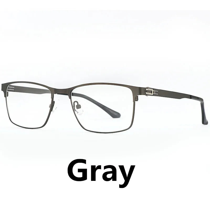 Optical Men Titanium Alloy Eyeglasses Frames for Men Eyewear Flexible Temples Legs IP Electroplating Alloy Spectacles