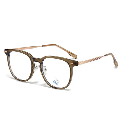 New Glasses Frame Camping Cycling Fishing Men Retro Glasses Frame Luxury Brand Design Tea Color Women Anti Blue Light Glasses