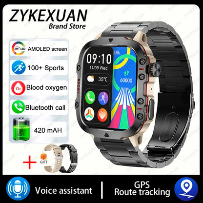 2025 For Xiaomi New Rugged Military GPS Smart Watch Men Bluetooth Call Health Monitoring AI Voice Sports Waterproof Smartwatches