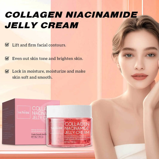 50g Collagen Niacinamide Jelly Cream Deep Moisturizing Pore Shrinking Brightening Niacinamide Gel Lifting Firming Face Skin Care