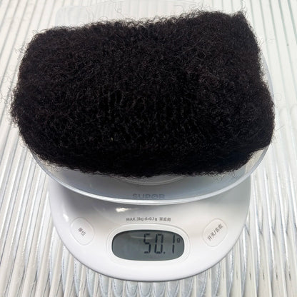 10-18 Inches Afro Kinky Bulk Human Hair Natural Color Bulk Human Hair Remy Hair Bundle Bulk Hair for Braiding Hair Extensions