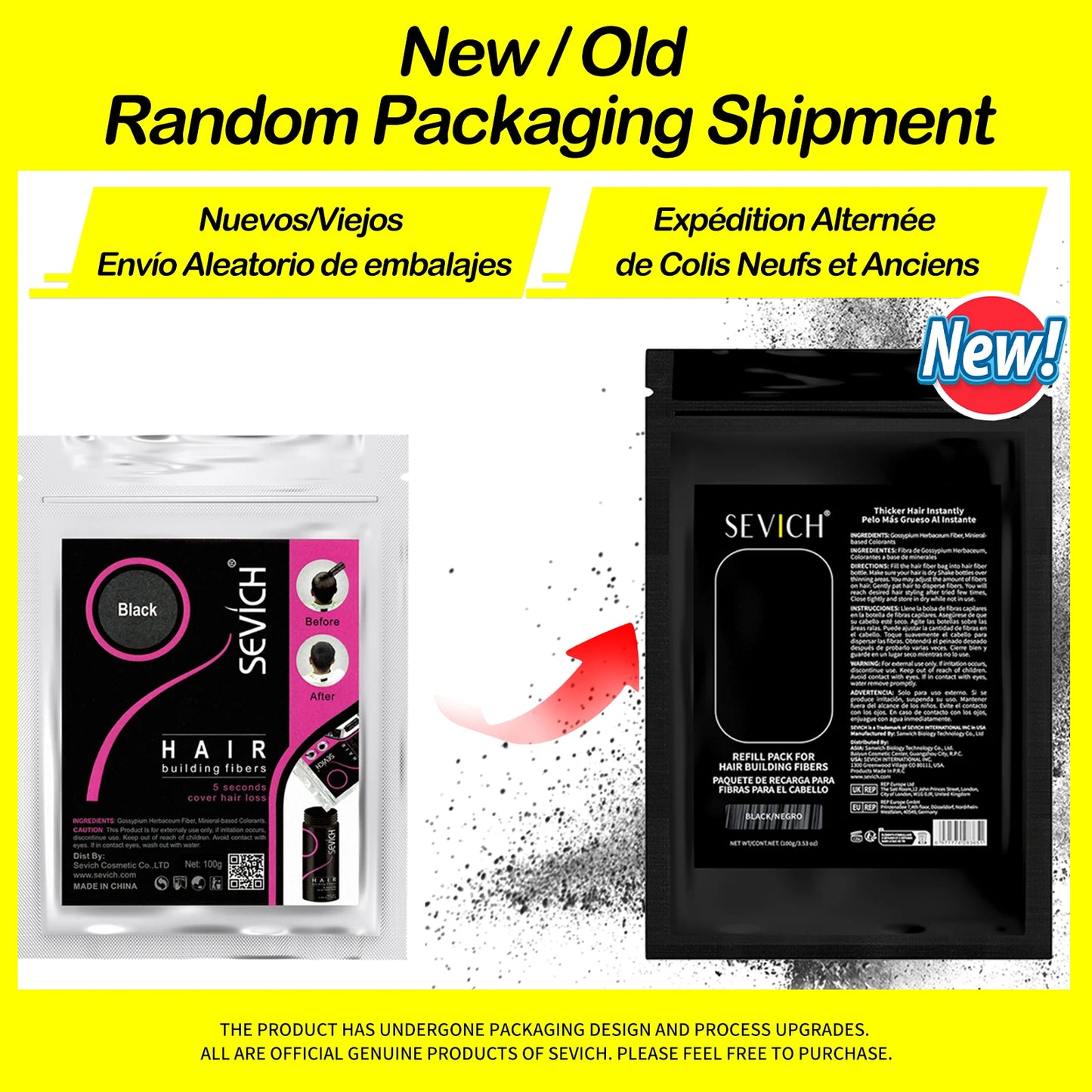 SEVICH Hair Fiber 100g Keratin Hair Fiber Thickening powder Hair Building Fiber Spray Instant Regrowth Powder Hair Loss Conceale