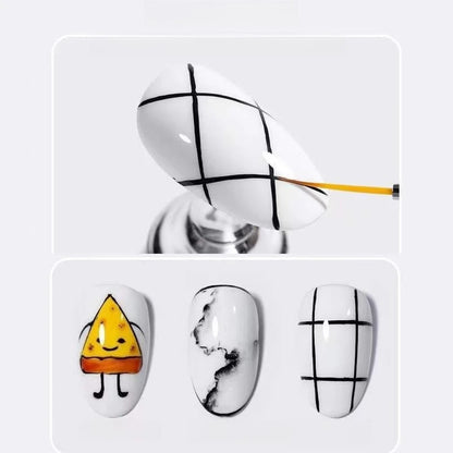 French Stripe Nail Art Liner Brush Set Dual End Painting Brushes UV Gel Tips Ultra-thin Line Drawing Pen Nail Art Tools