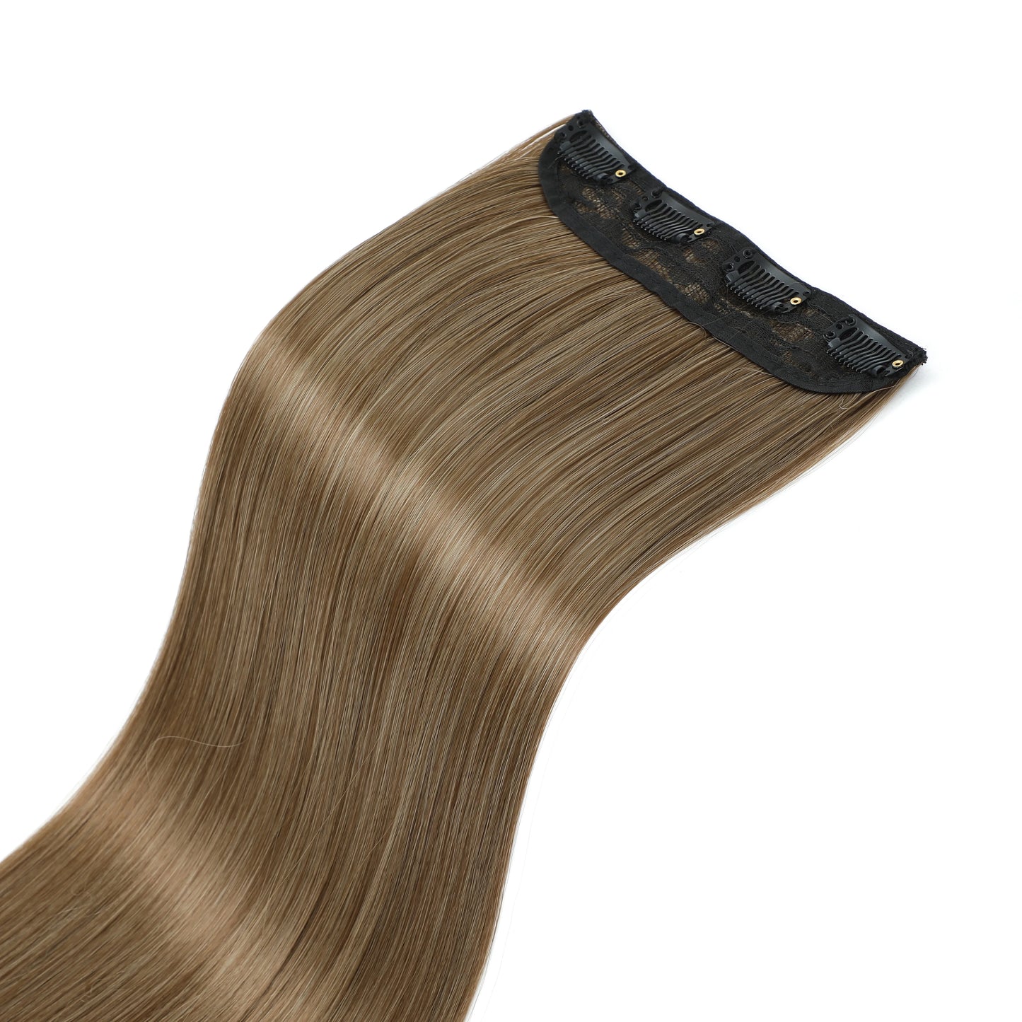 24Inchs Clips in Hair Extensions Long Straight Hairstyle Synthetic Blonde Black Hairpieces Heat Resistant False Hair