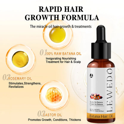 Natural Batana Oil For Hair Growth Anti-Hair Loss Strengthen Roots Repair Damaged Dry Hair Care Essence Oil Eliminate Split Ends