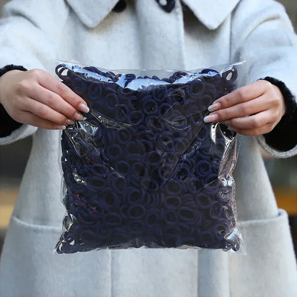 50Pcs/bag Colorful Basic Nylon Ealstic Hair Ties for Girls Ponytail Hold Scrunchie Rubber Band Kid Fashion Hair Accessories