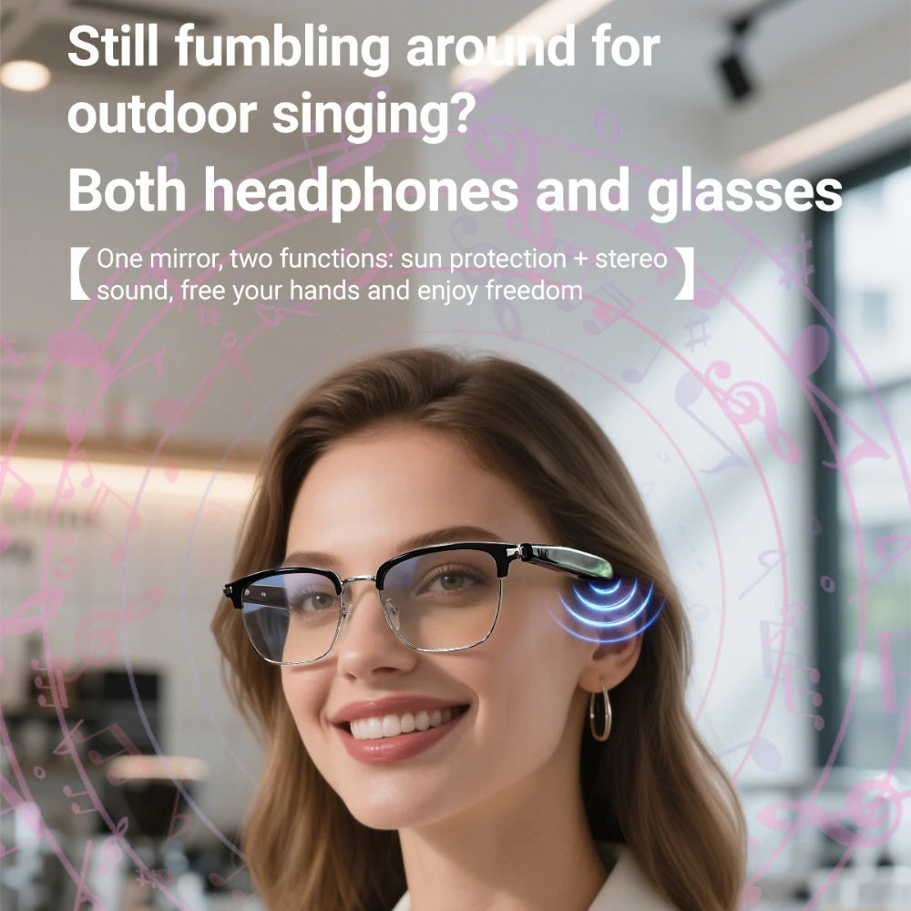 GT-33 Smart wireless anti-blue light glassesTranslation Sunglasses Voice RemoteControl Music EyewearWaterproof sports spectacles