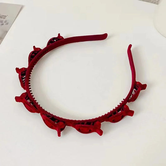 1/2/3 Set Ladies Flocking Braided Headband Simple Broken Hairpin Headband Fashionable Girls Face Washing Headband