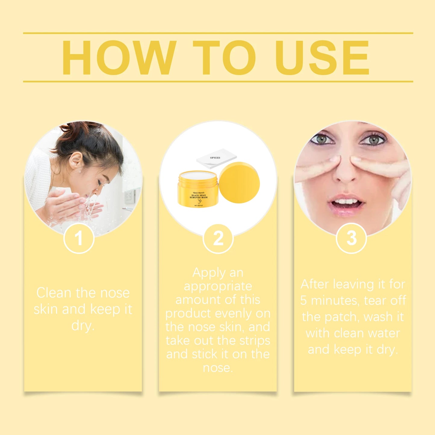 60pcs+30g Blackhead Tearing Nose Mask Absorbs Oil Dirt Gently And Effectively Remove Blackheads Whiteheads Short Time Aloe Vera