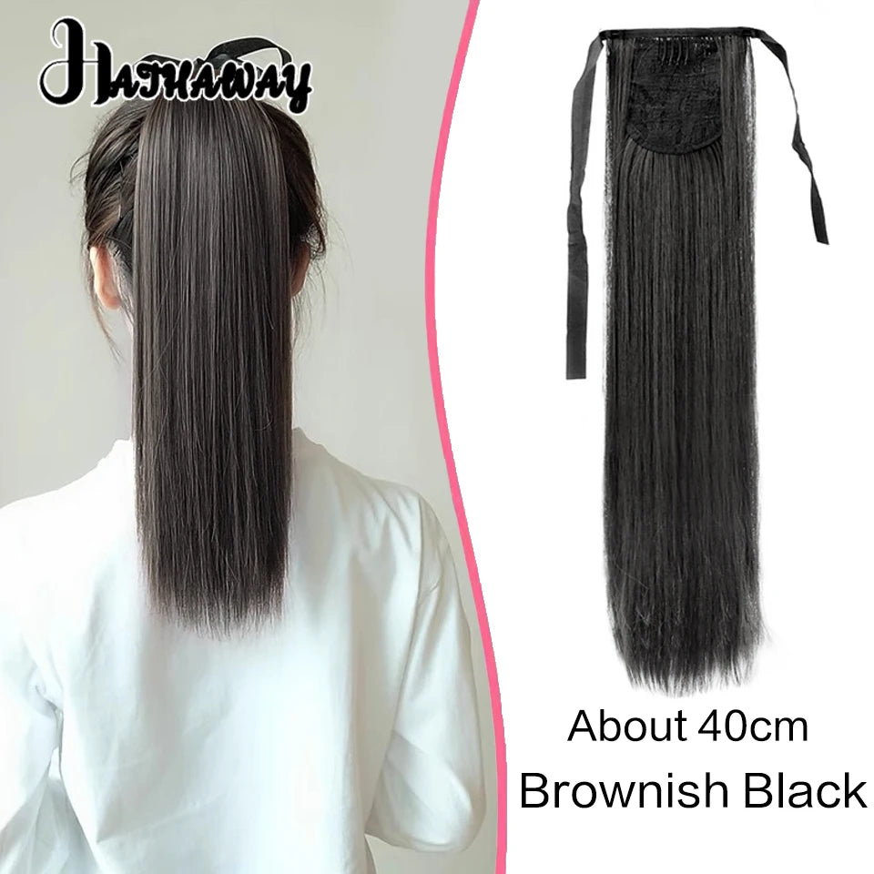 14 Inch Wavy Long Curly Hair Strap-type Pear Flower Curly Wig Ponytail Female Synthetic Fluffy Natural Shopping Commuting Wear