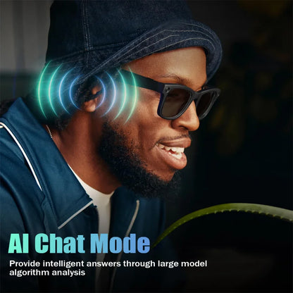 AIMB Smart Glasses AI Voice Assistant Bluetooth Call With HD Camera Fashion Glasses Outdoor Sports Sunglasses for Men Women