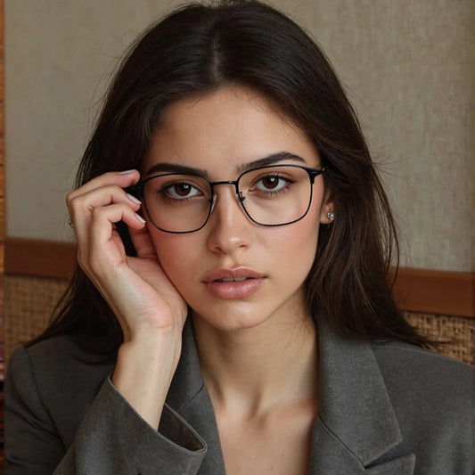 Fashion Square Anti-Blue Light Glasses Men Women Vintage Metal Photochromic Glasses Classic Anti Radiation Computer Eyeglasses