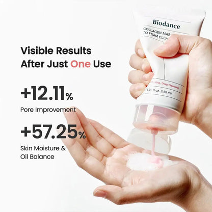 Biodance Gentle Collagen Facial Mask Foaming Cleanser 2-in-1 Enriched Collagen Fine Foam Texture Facial Mask Deep Cleansing150ml