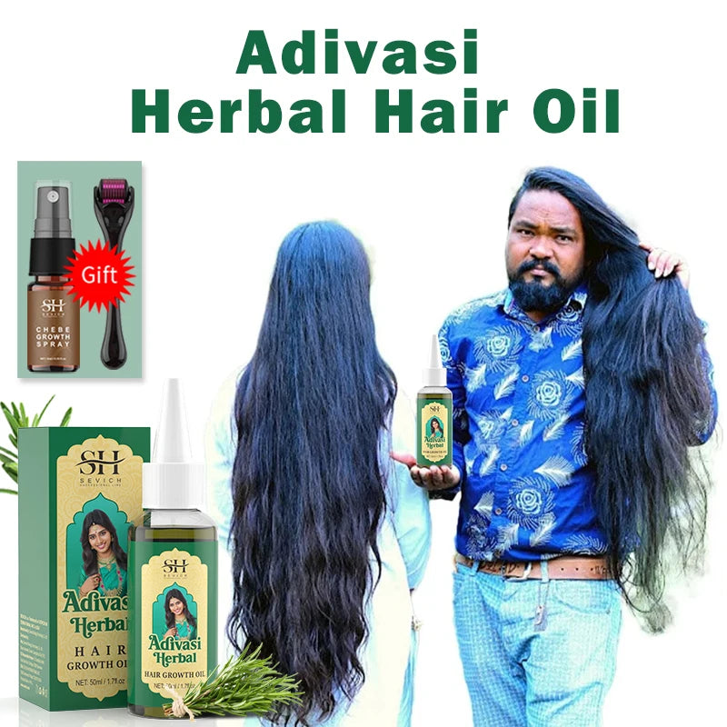 Ayurvedic Hair Growth Oil India Adivasi herbal Hair Growth Oils Anti Hair Loss Fast Regrowth Thicken Serum Hair Growth Products