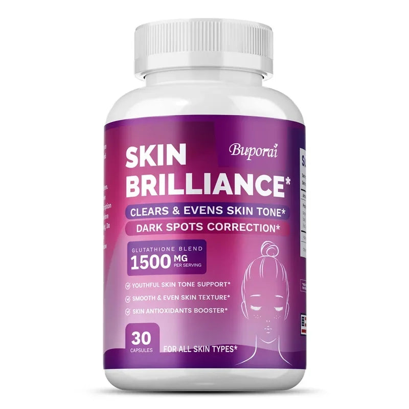 Glutathione Capsules - Beautiful Skin, Antioxidant Supplements, Healthy Skincare, Hair, Nails, Immune Support