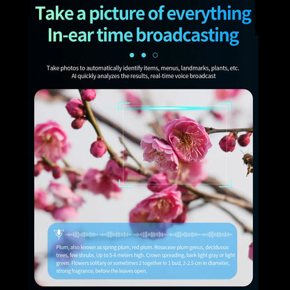 smart glasses prescriptions custom lenses 800W pixel camera Ai Photo Recognition bluetooth call noise cancel smart eyeglasses