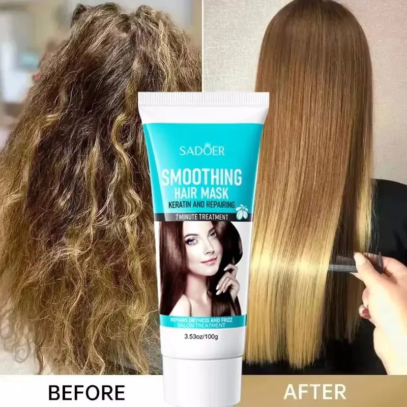 Magical Keratin Hair Mask Professional Fast Repairing Damaged Frizzy Hairs Soft Smooth Shiny Permanent Straightening Hair Care