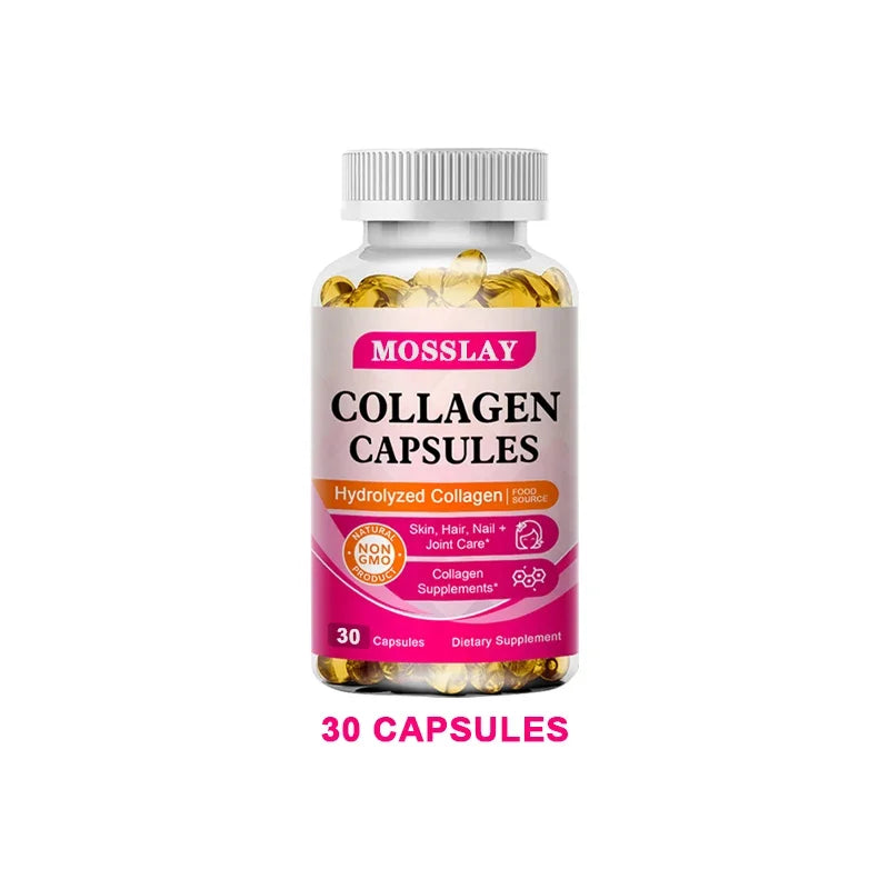 Collagen Capsules with Hyaluronic Acid and Vitamin C Complex, Skin Whitening Supplement